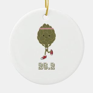 Veggie Runner 26.2 Ceramic Ornament