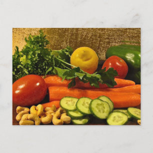 Veggie Salad Plate Postcard