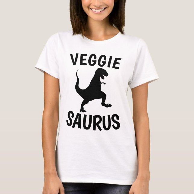 VEGGIE SAURUS T-shirts, Vegetarian Tees (Front)
