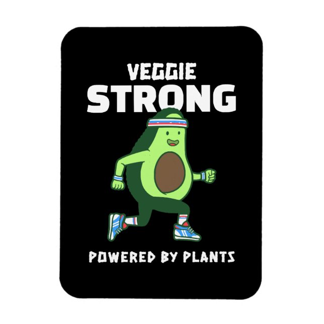 Veggie Strong, Powered by plants Magnet (Vertical)
