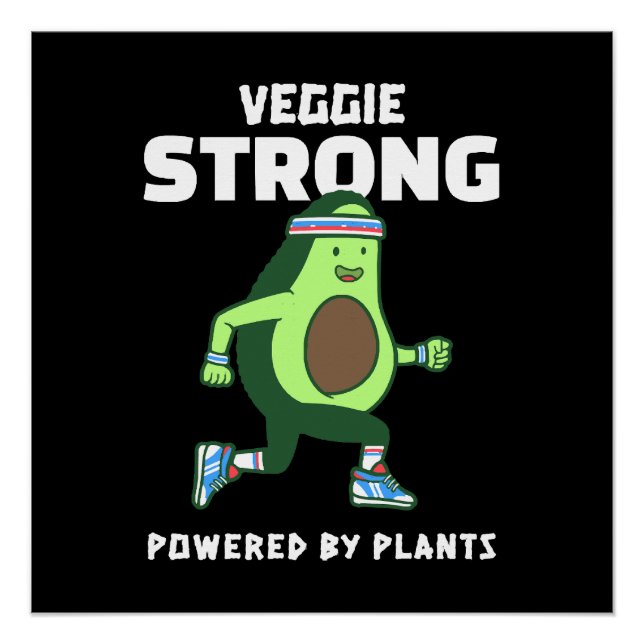 Veggie Strong, Powered by plants Poster (Front)
