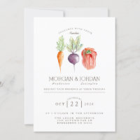 Veggie Trio | Vegetable Watercolor Wedding
