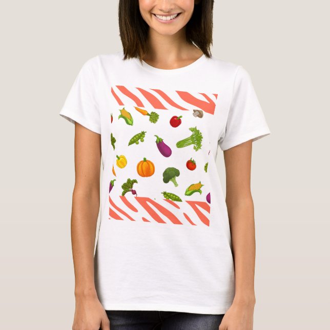 Veggie Vibes: Fresh & Fun Women's Kitchen T-Shirt (Front)