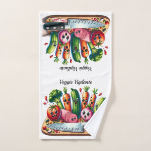 Veggie Vigilante Crime Scene Kitchen Towel