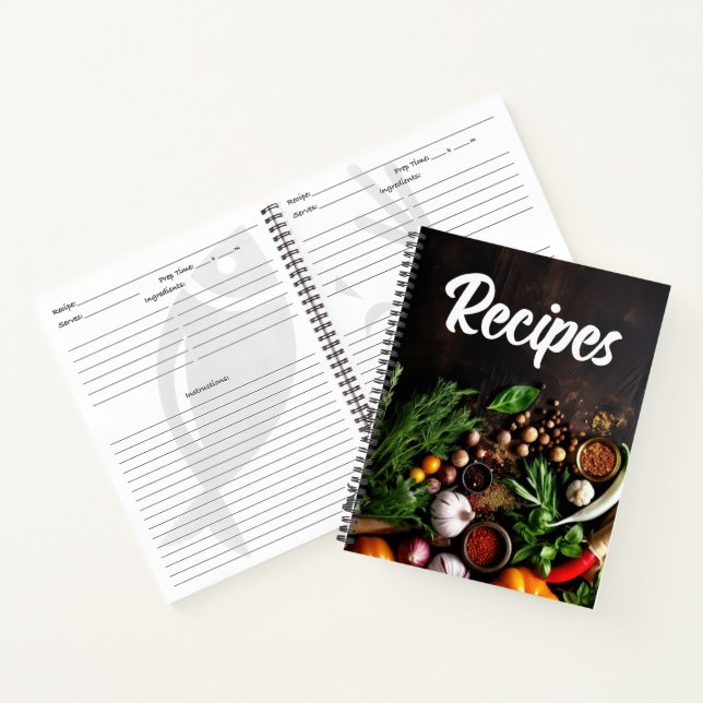 Veggies and Spices Recipe  Notebook (Inside)