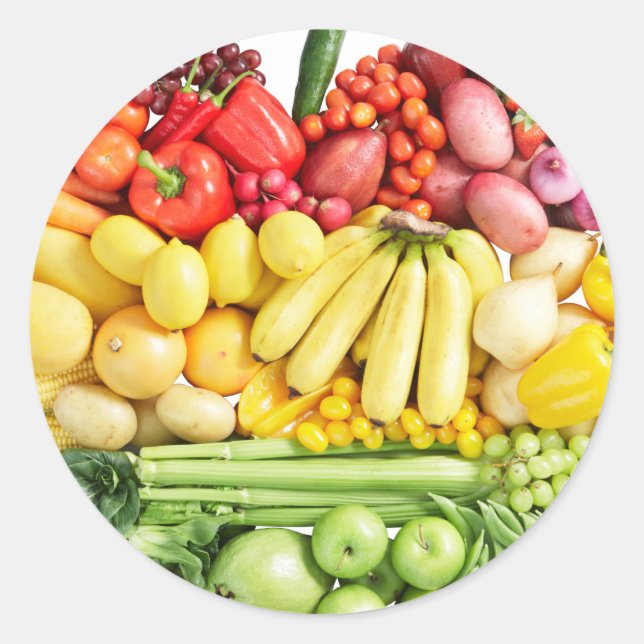 Veggies Classic Round Sticker (Front)