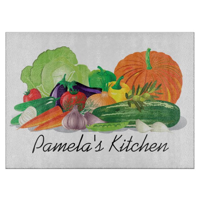 Veggies Design Cutting Board (Front)