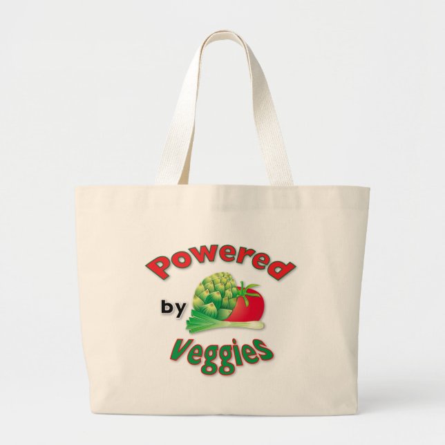 Veggies Large Tote Bag (Front)