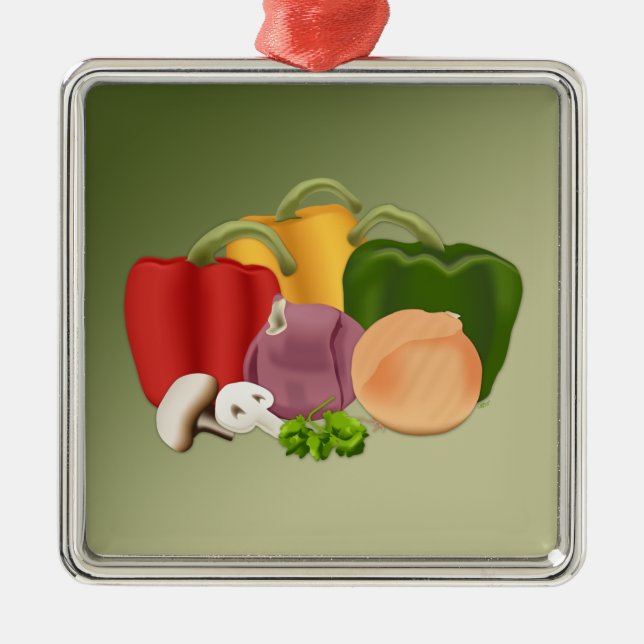 Veggies Metal Ornament (Front)