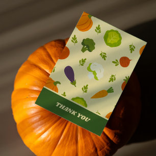 Veggies Pattern Thank You Card