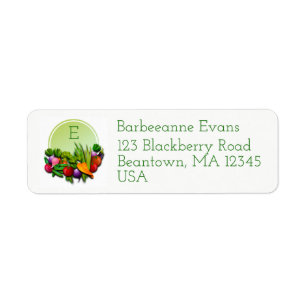 Vegie Logo Return Address Label