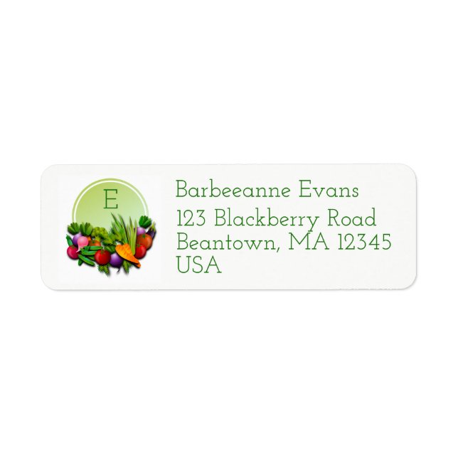 Vegie Logo Return Address Label (Front)