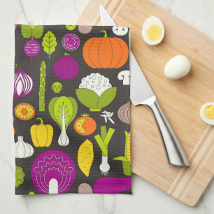 Vegies tea towel