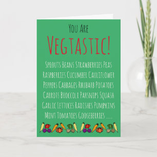 Vegtastic Gardener's Happy Birthday Personalised Card