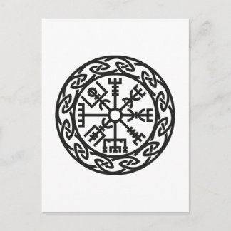 Vegvísir, Iceland, Traveller's Charm, Protection Postcard