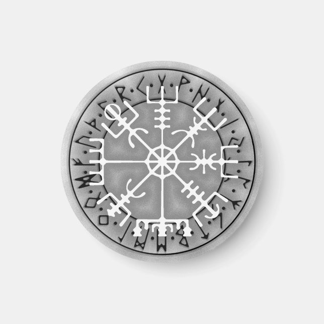 Vegvísir Icelandic magical amulet stave Magnet (Front)