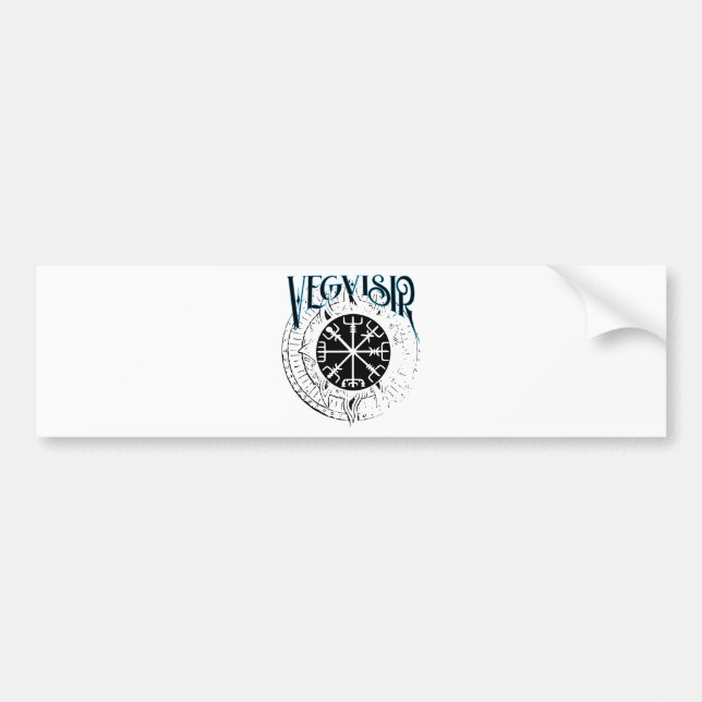 vegvisir nordic pathfinder compass bumper sticker (Front)