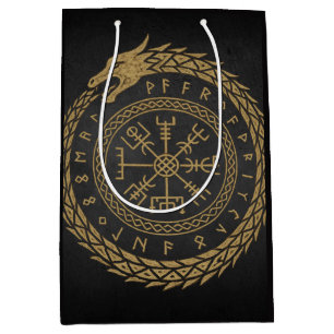 Vegvisir Norse Serpent Rune Circle Design Medium Gift Bag