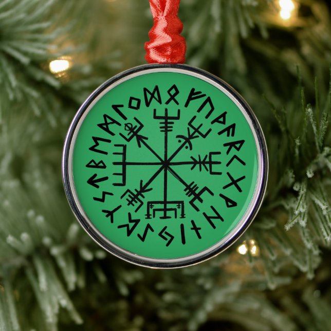 Vegvisir Symbol Metal Ornament (Tree)