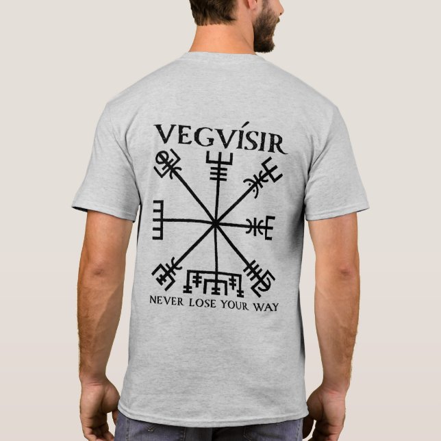 Vegvisir "Viking compass" (black) T-Shirt (Back)
