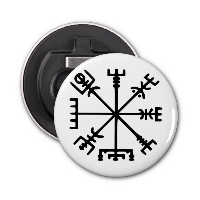 Vegvísir (Viking Compass) Bottle Opener (Front)