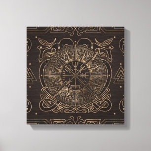 Vegvisir - Viking Compass Ornament Canvas Print