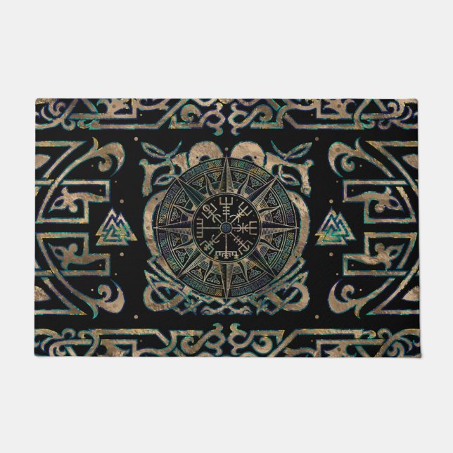 Vegvisir - Viking Compass Ornament Doormat (Front)