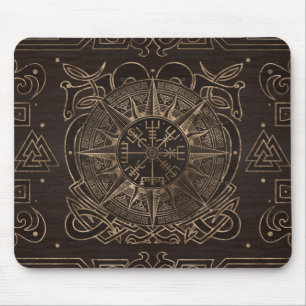 Vegvisir - Viking Compass Ornament Mouse Pad