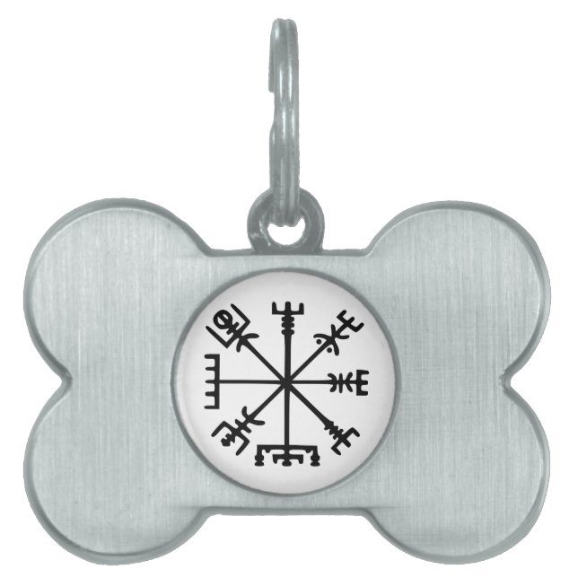 Vegvísir (Viking Compass) Pet Tag (Front)