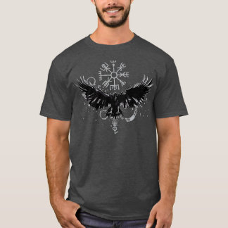 Vegvisir Viking Compass Ravens Viking  T-Shirt