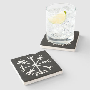 Vegvísir (Viking Compass) Stone Coaster
