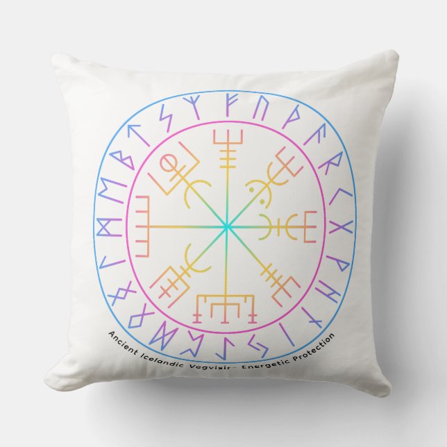 Vegvisir Viking Compass Symbol Design  Cushion (Front)