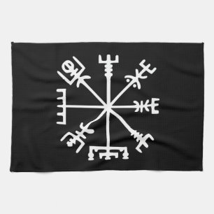 Vegvísir (Viking Compass) Tea Towel