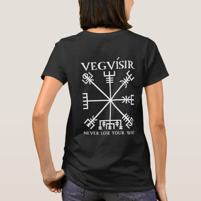 Vegvisir "Viking compass" (white) T-Shirt (Back)