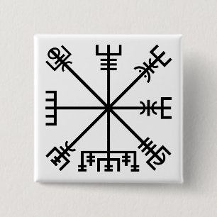 Vegvisir Viking Symbol 15 Cm Square Badge