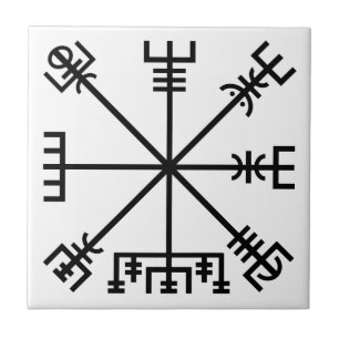 Vegvisir Viking Symbol Ceramic Tile
