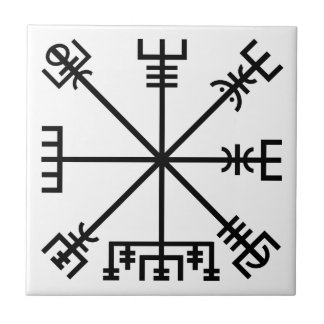 Vegvisir Viking Symbol Ceramic Tile