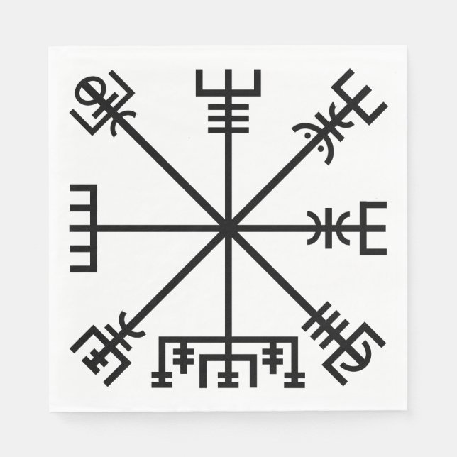 Vegvisir Viking Symbol Napkin (Front)