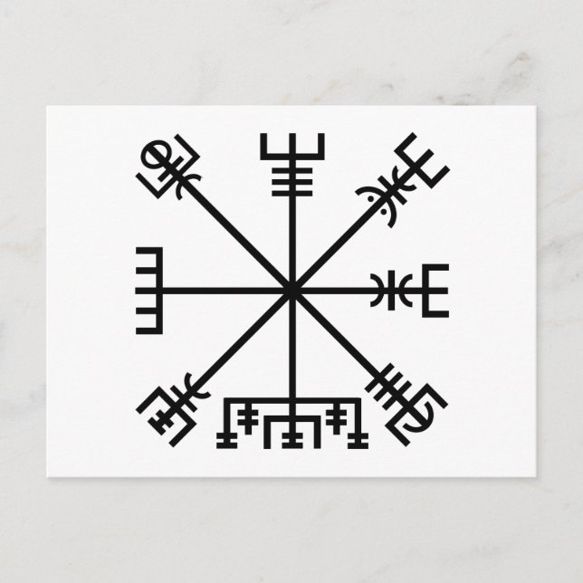 Vegvisir Viking Symbol Postcard (Front)