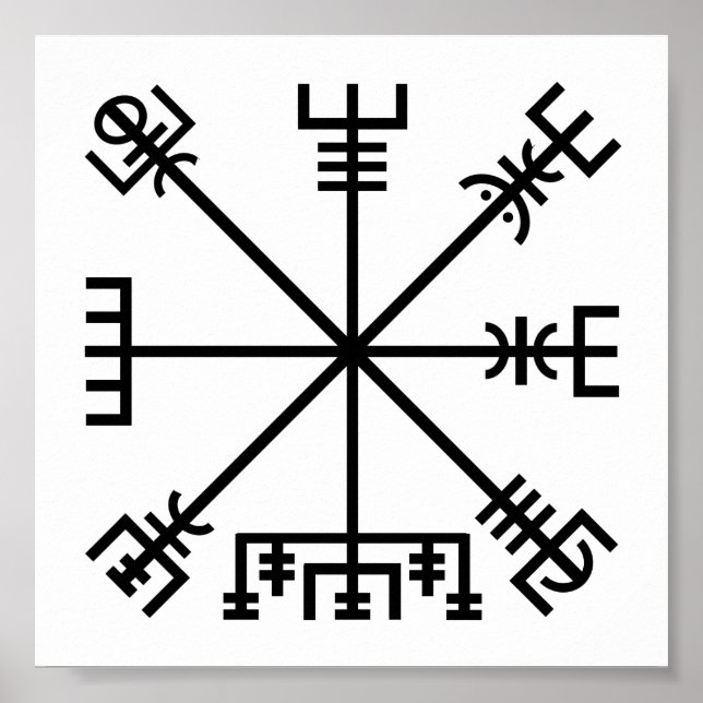 Vegvisir Viking Symbol Poster (Front)