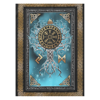 Vegvisir Yggdrasil Viking Rune Norse Tablecloth