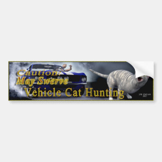 Vehicle Cat Hunting Bumper Sticker