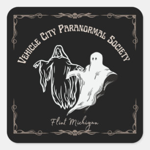 Vehicle City Paranormal Society Flint Michigan Square Sticker