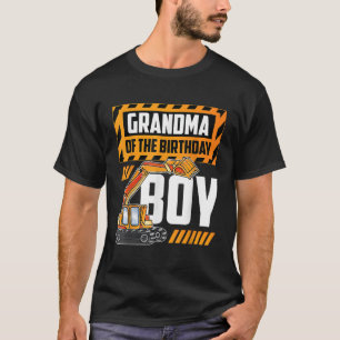 vehicle construction excavator Grandma of the Birt T-Shirt