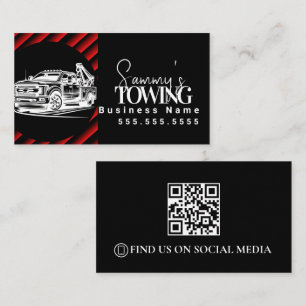 Vehicle Detailing QR Code  Business Card