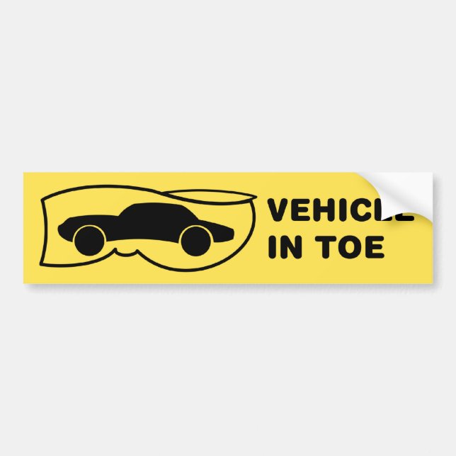 Vehicle in Toe Bumper Sticker (Front)