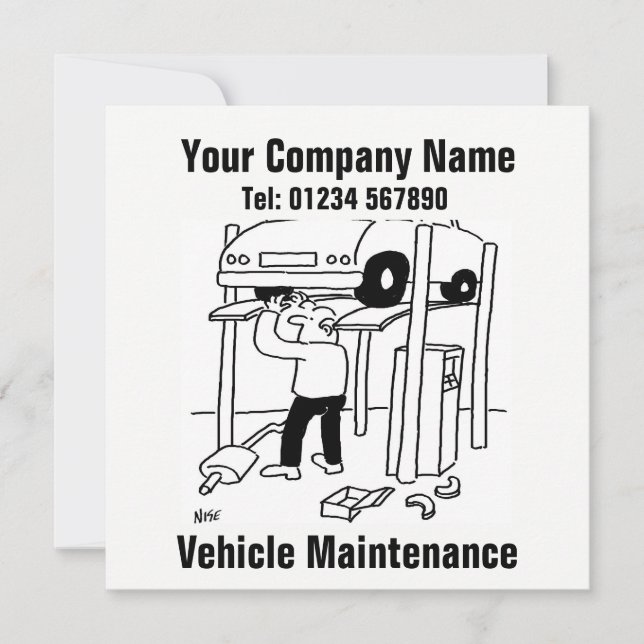 Vehicle Maintenance Business Card (Front)