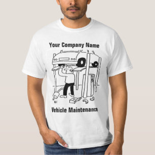 Vehicle Maintenance Cartoon T-Shirt