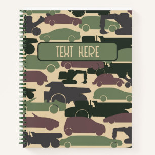 Vehicle silhouette notebook