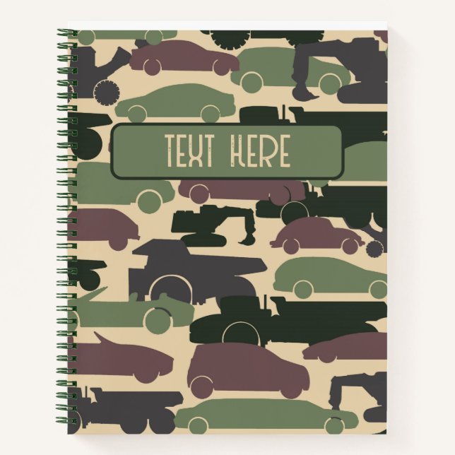 Vehicle silhouette notebook (Front)